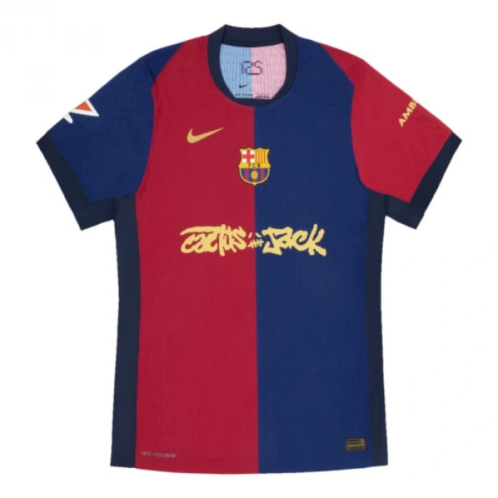 Barcelona 2024-2025 Travis Scott Cactus Jack Home Profesyonel Forma