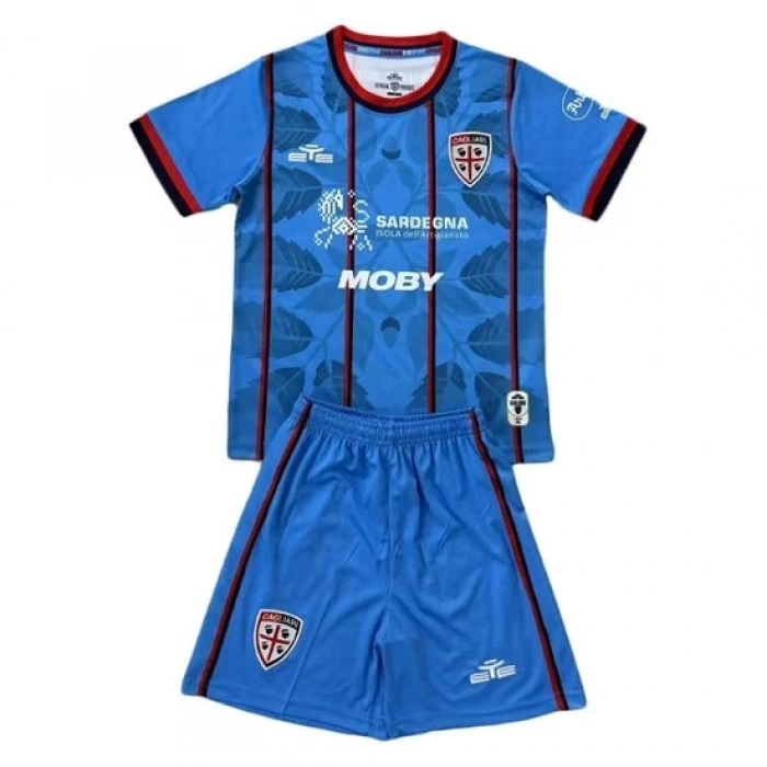Cagliari 2025-2026 Çocuk Forma & Şort Seti Third
