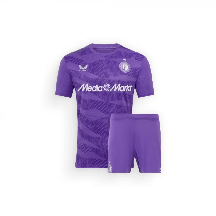 Feyenoord 2025-2026 Çocuk Forma & Şort Seti Kaleci Mor