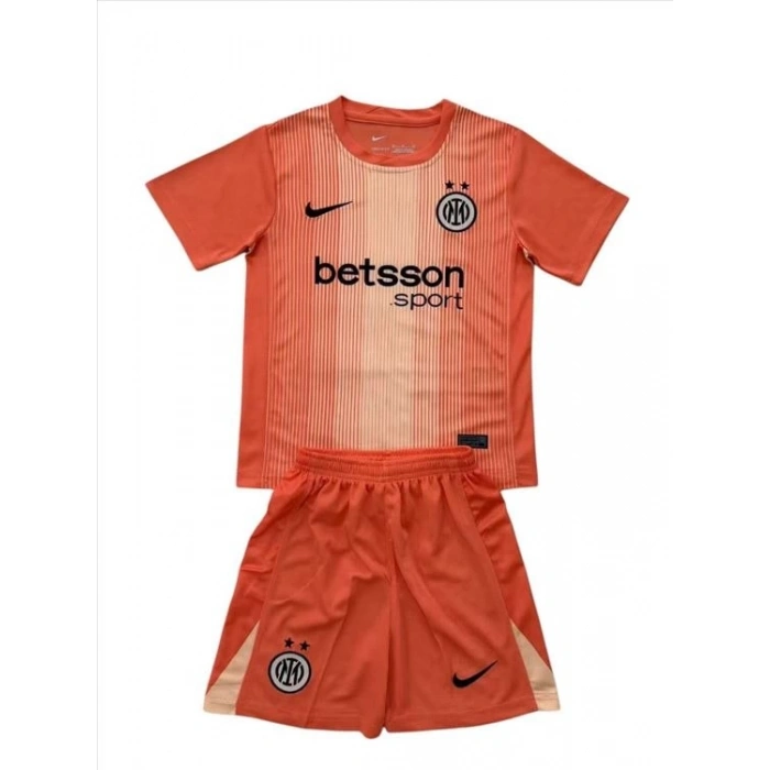 Inter 2025-2026 Çocuk Forma & Şort Seti Kaleci Turuncu
