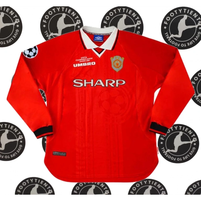 Manchester United 1999 Şampiyonlar Ligi Finali Uzunkol Retro Forma