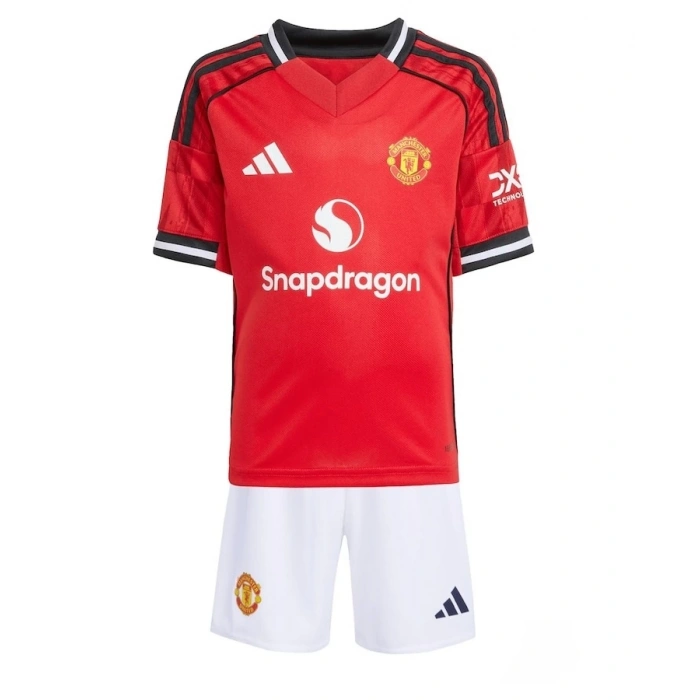 Manchester United 2025-2026 Çocuk Forma & Şort Seti Home