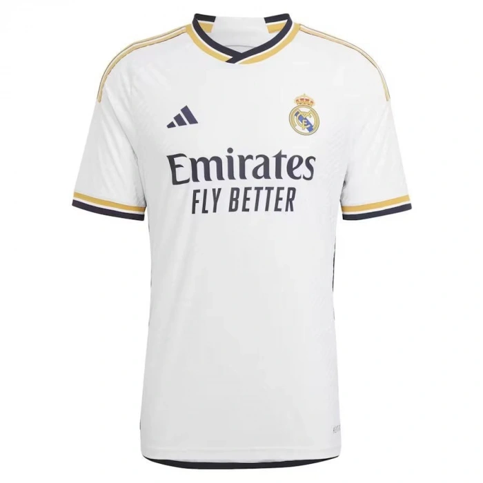 HEMEN KARGO - Real Madrid 2023 - 2024 Authentic -Profesyonel Retro Maç Forması- Home - L  7 Numara - Champions Legaue Patch