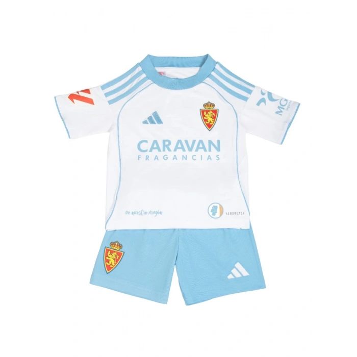 Real Zaragoza 2025-2026 Çocuk Forma & Şort Seti Home