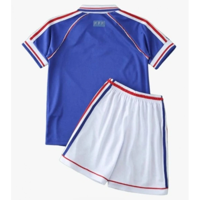 Fransa 1998 Retro Çocuk Forma & Şort Seti Home