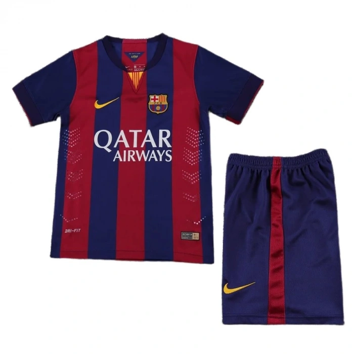 Barcelona 2014-2015 Retro Çocuk Forma & Şort Seti Home