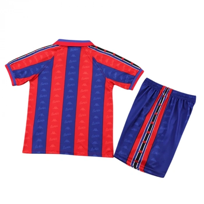 Barcelona 1996-1997 Retro Çocuk Forma & Şort Seti Home