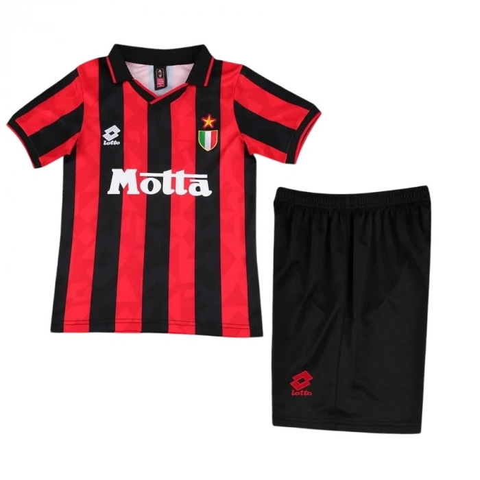 Milan 1993-1994 Retro Çocuk Forma & Şort Seti Home