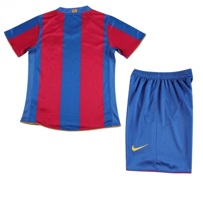 Barcelona 2007-2008 Retro Çocuk Forma & Şort Seti Home