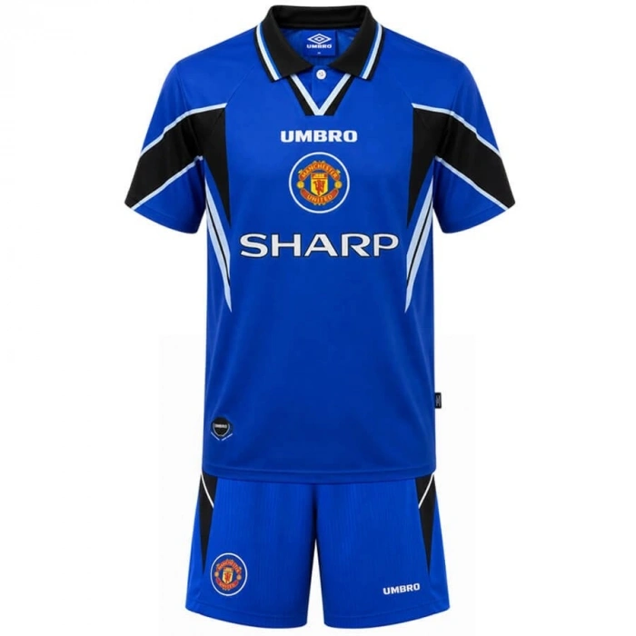 Manchester United 1996 Retro Çocuk Forma & Şort Seti Away