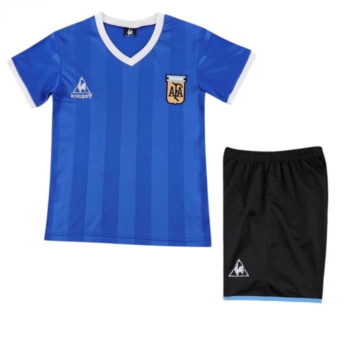 Arjantin 1986 Retro Çocuk Forma & Şort Seti Away