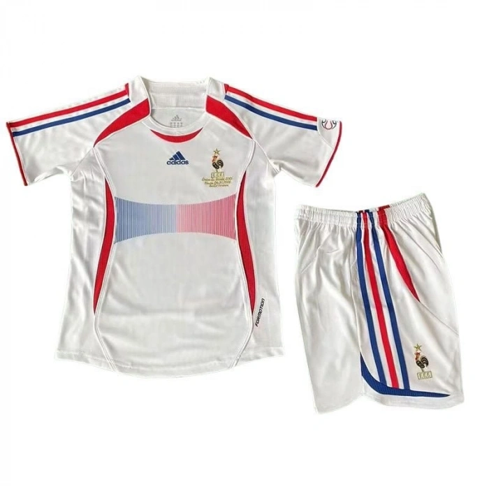 Fransa 2006 Retro Çocuk Forma & Şort Seti Away