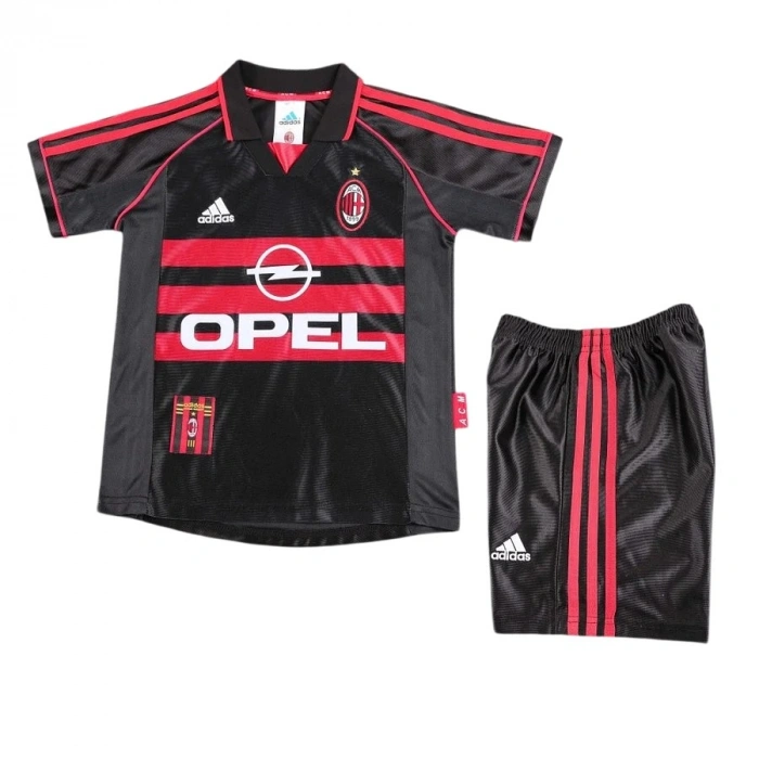 Milan 1998 Retro Çocuk Forma & Şort Seti Away