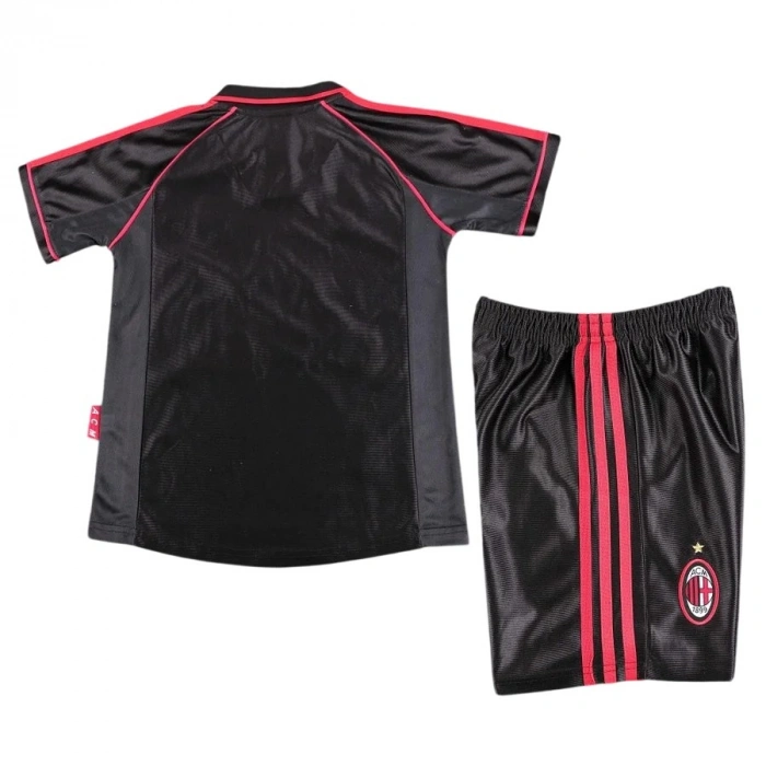 Milan 1998 Retro Çocuk Forma & Şort Seti Away