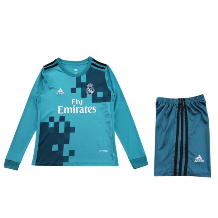 Real Madrid 2017-2018 Retro Çocuk Forma & Şort Seti Away