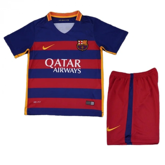 Barcelona 2015-2016 Retro Çocuk Forma & Şort Seti Home