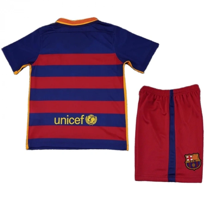 Barcelona 2015-2016 Retro Çocuk Forma & Şort Seti Home