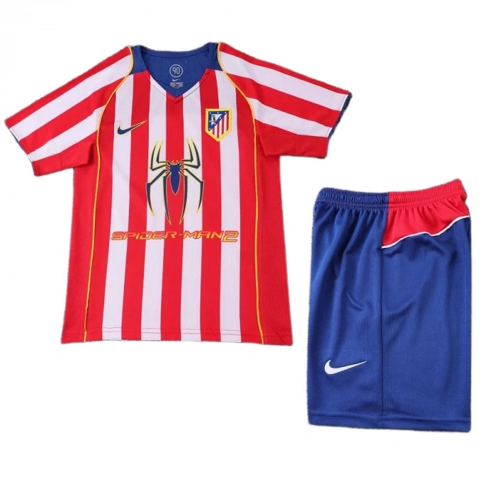 Atletico Madrid 2004-2005 Retro Çocuk Forma & Şort Seti Home