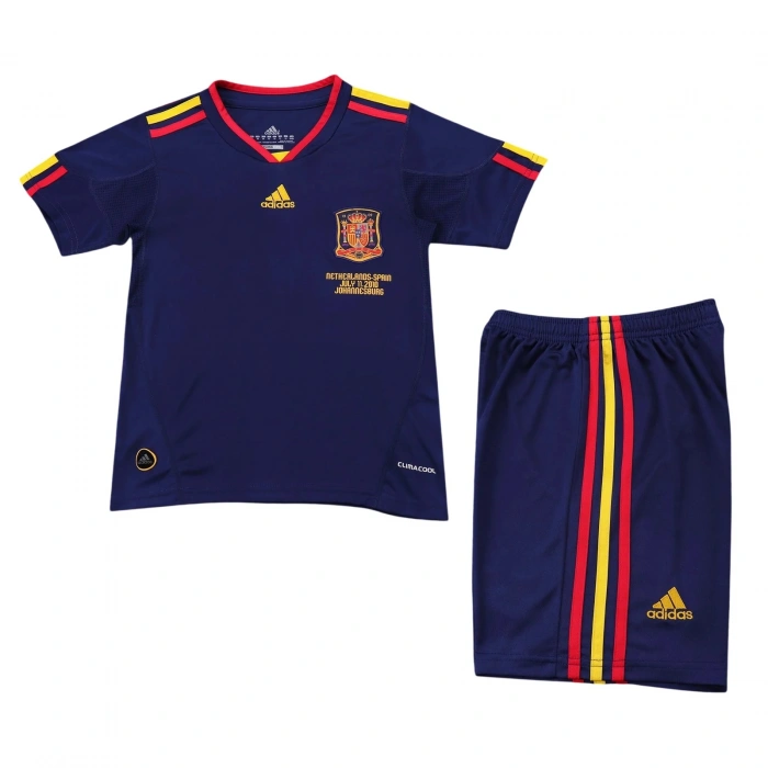 İspanya 2010 Retro Çocuk Forma & Şort Seti Away