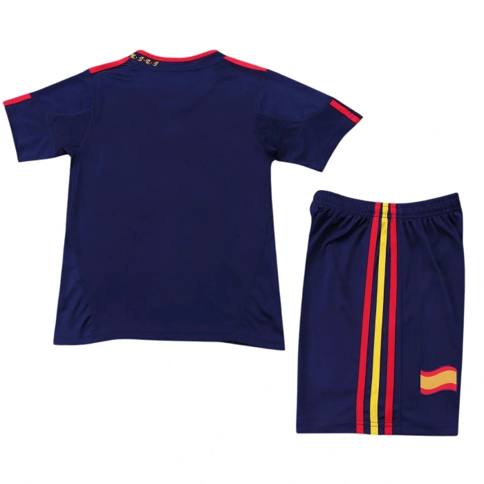 İspanya 2010 Retro Çocuk Forma & Şort Seti Away