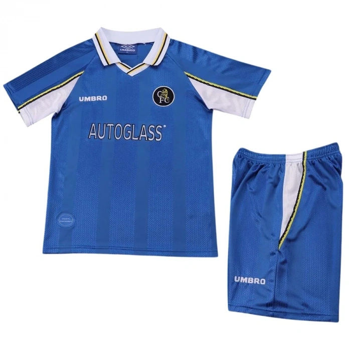 Chelsea 1997-1999 Retro Çocuk Forma & Şort Seti Home
