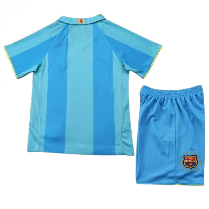 Barcelona 2007-2008 Retro Çocuk Forma & Şort Seti Away