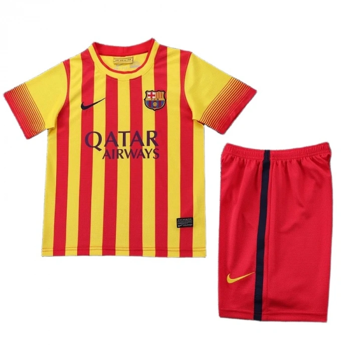 Barcelona 2013-2014 Retro Çocuk Forma & Şort Seti Away