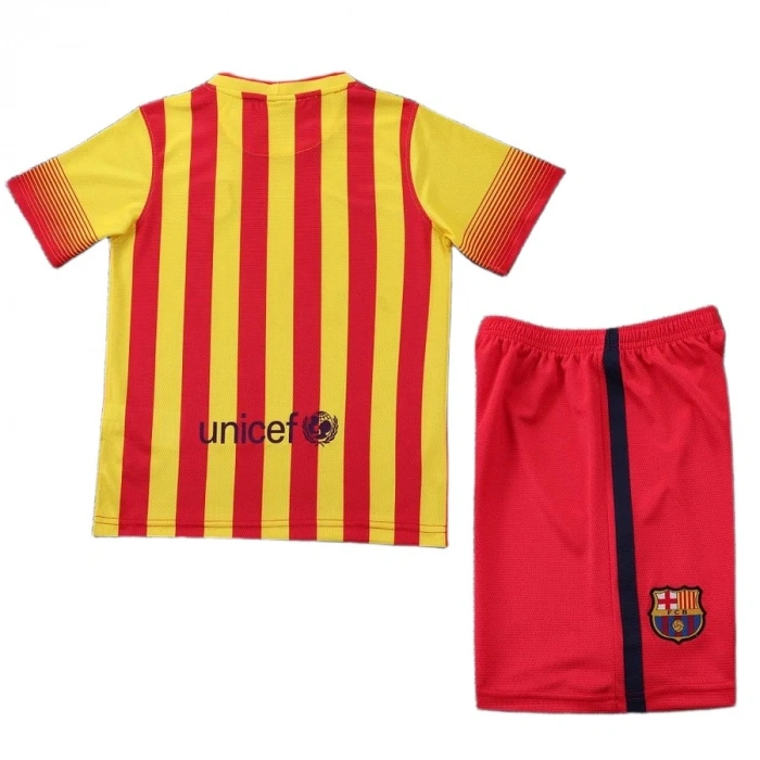 Barcelona 2013-2014 Retro Çocuk Forma & Şort Seti Away