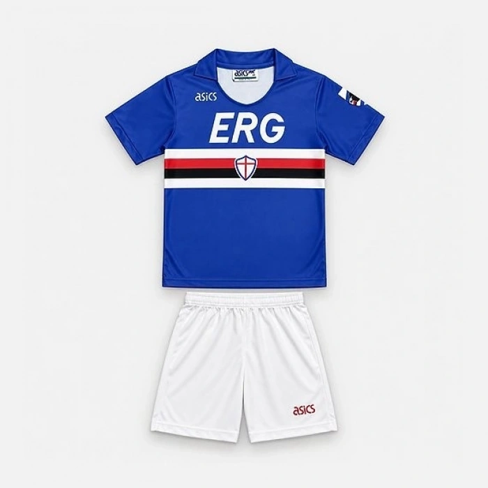 Sampdoria 1990 Retro Çocuk Forma & Şort Seti Home