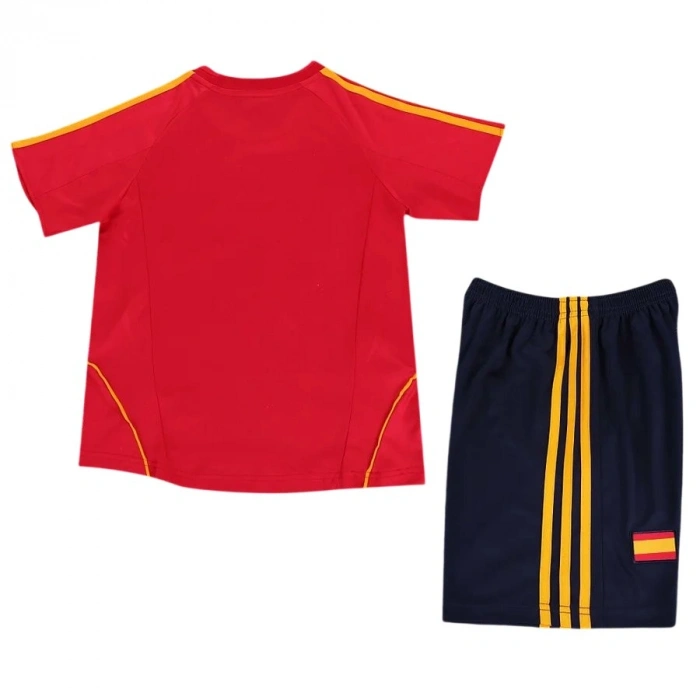 İspanya 2008 Retro Çocuk Forma & Şort Seti Home