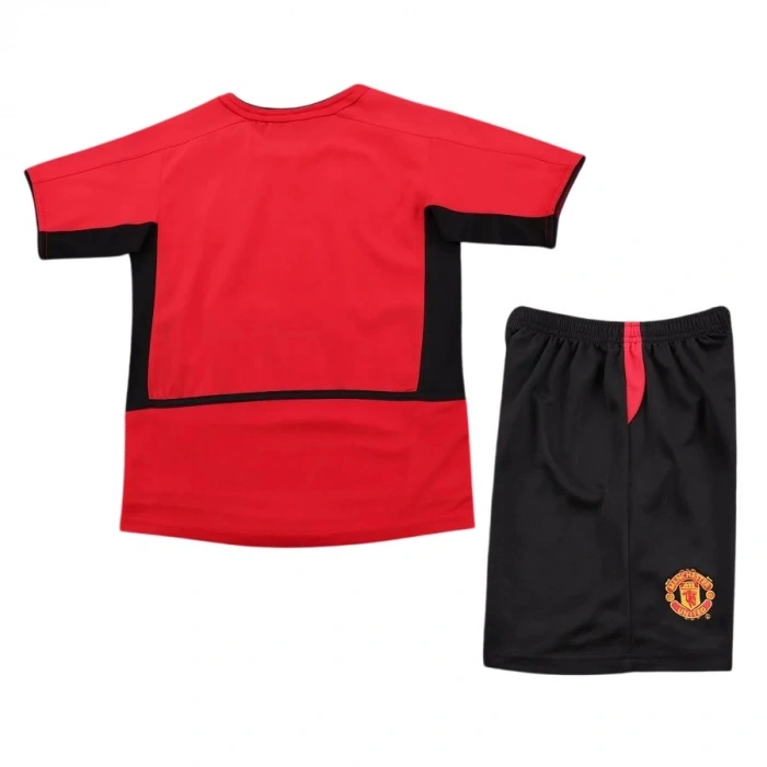Manchester United 2002-2004 Retro Çocuk Forma & Şort Seti Home