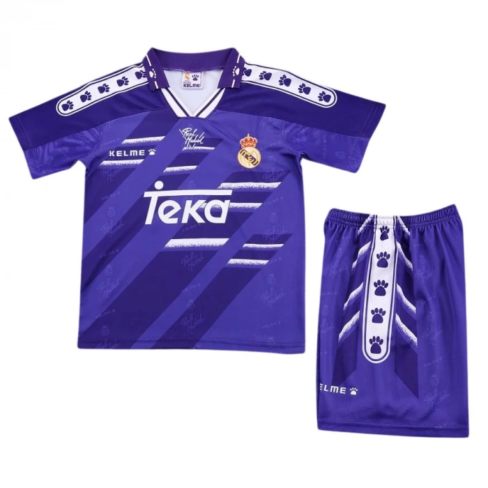 Real Madrid 1994-1996 Retro Çocuk Forma & Şort Seti Away