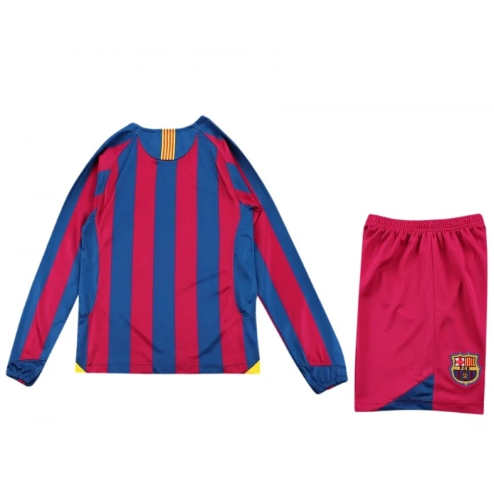 Barcelona 2005-2006 Retro Çocuk Forma & Şort Seti Home