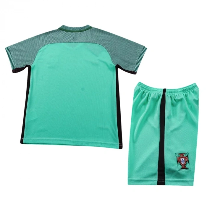 Portekiz 2016 Retro Çocuk Forma & Şort Seti Away