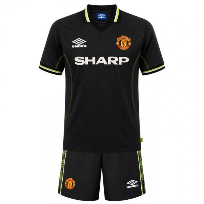 Manchester United 1998 Retro Çocuk Forma & Şort Seti Away