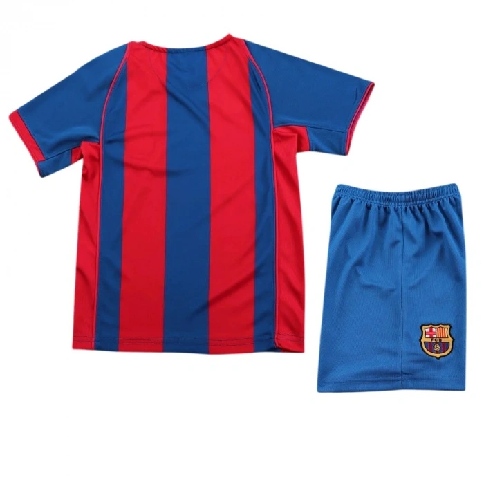 Barcelona 2004-2005 Retro Çocuk Forma & Şort Seti Home