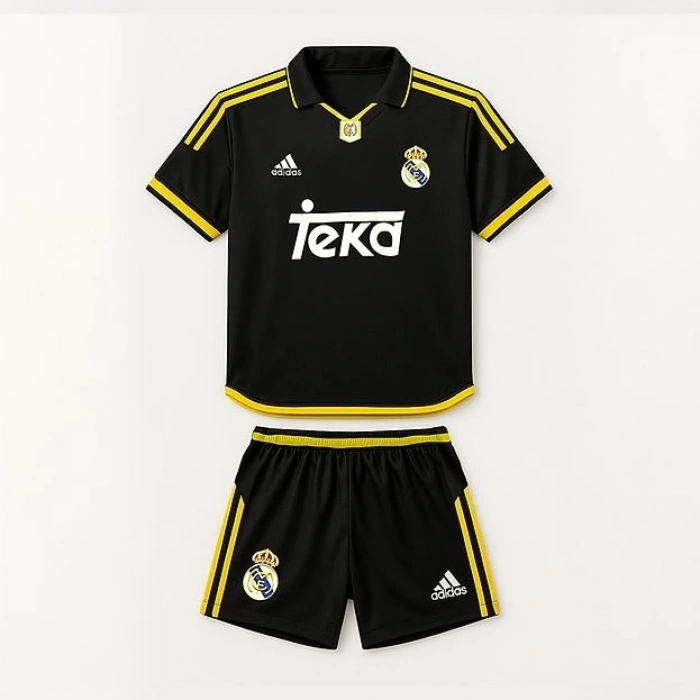 Real Madrid 1999 Retro Çocuk Forma & Şort Seti Away