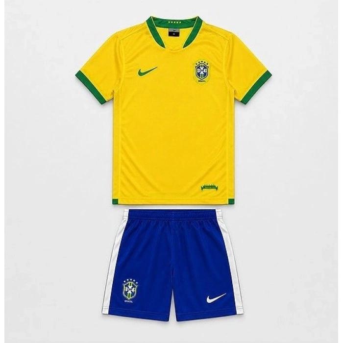 Brezilya 2006 Retro Çocuk Forma & Şort Seti Home