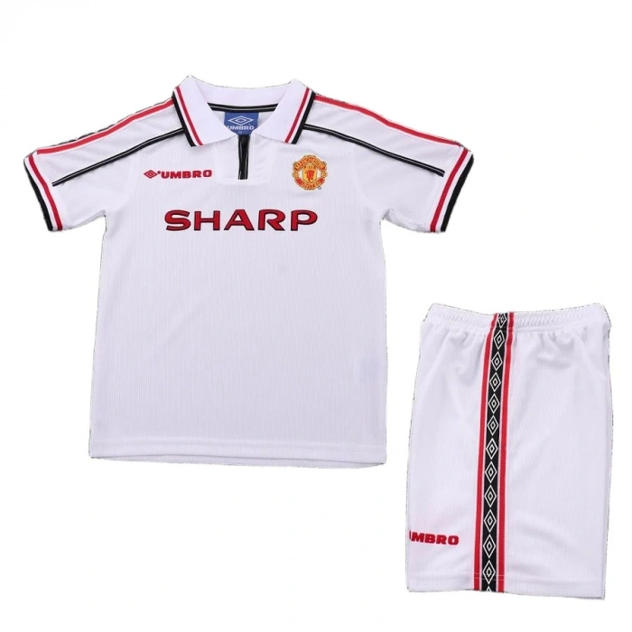 Manchester United 1998-1999 Retro Çocuk Forma & Şort Seti Away