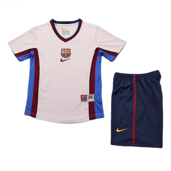 Barcelona 1998-1999 Retro Çocuk Forma & Şort Seti Away