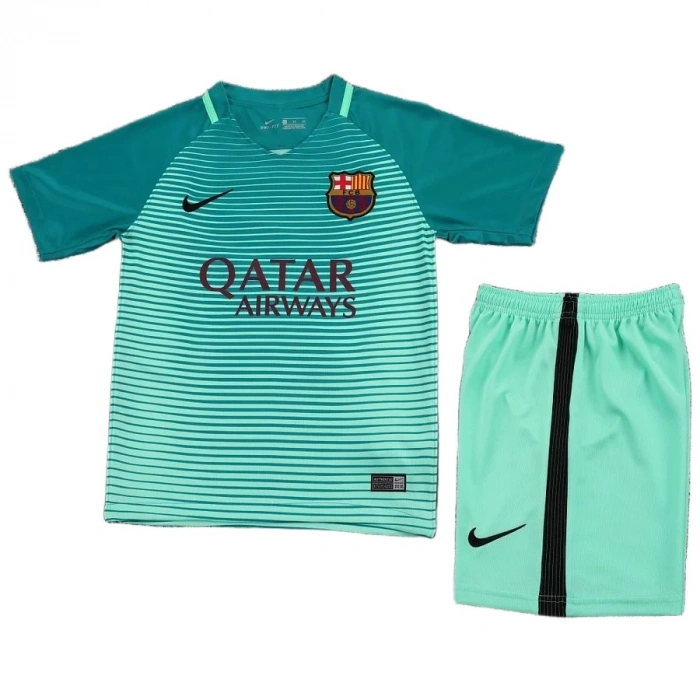 Barcelona 2016-2017 Retro Çocuk Forma & Şort Seti Away