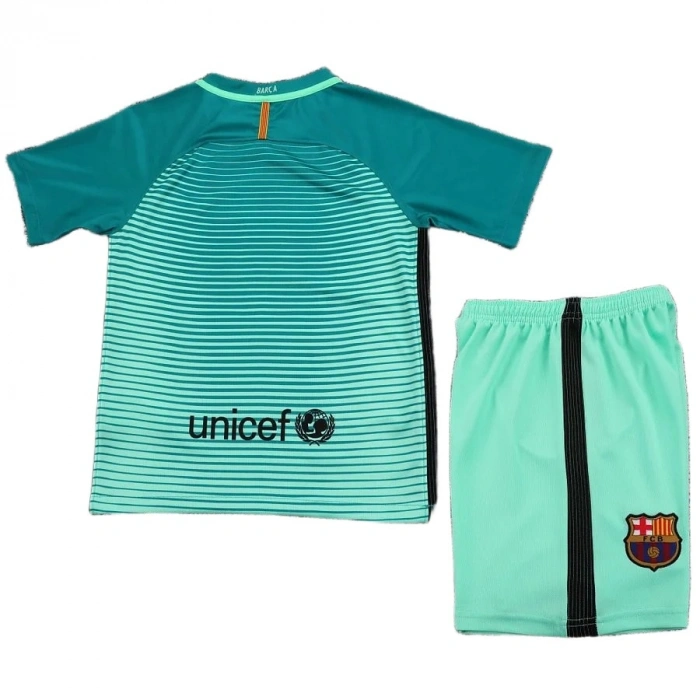 Barcelona 2016-2017 Retro Çocuk Forma & Şort Seti Away