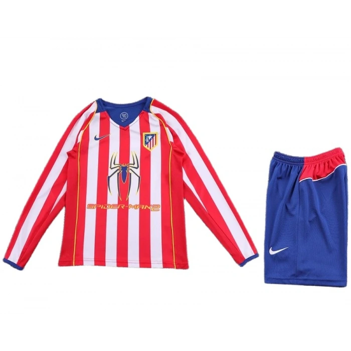 Atletico Madrid 2004-2005 Retro Çocuk Forma & Şort Seti Home