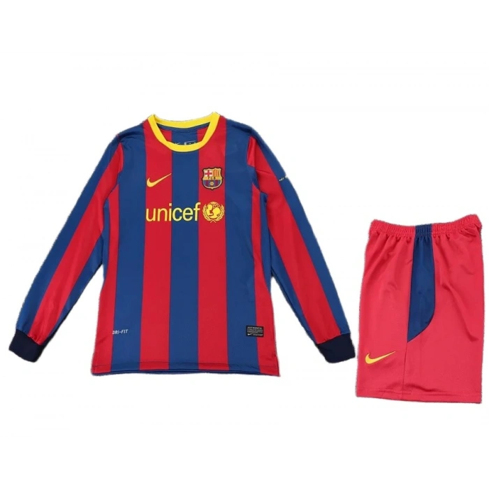 Barcelona 2010-2011 Retro Çocuk Forma & Şort Seti Home