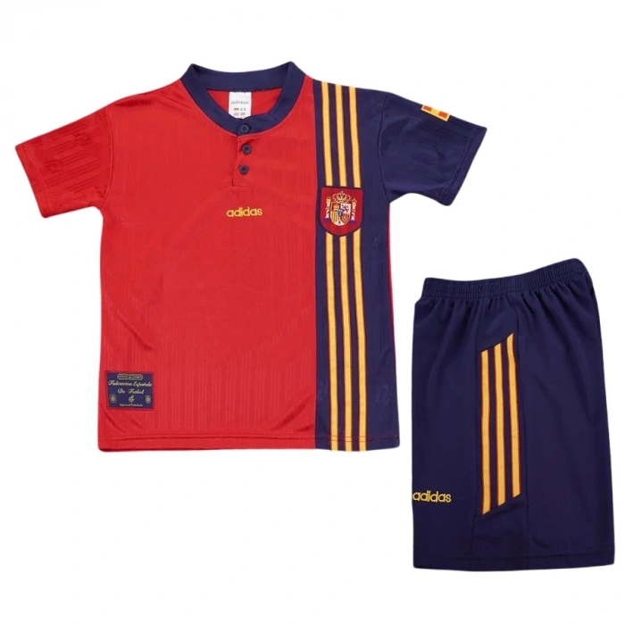 İspanya 1996 Retro Çocuk Forma & Şort Seti Home
