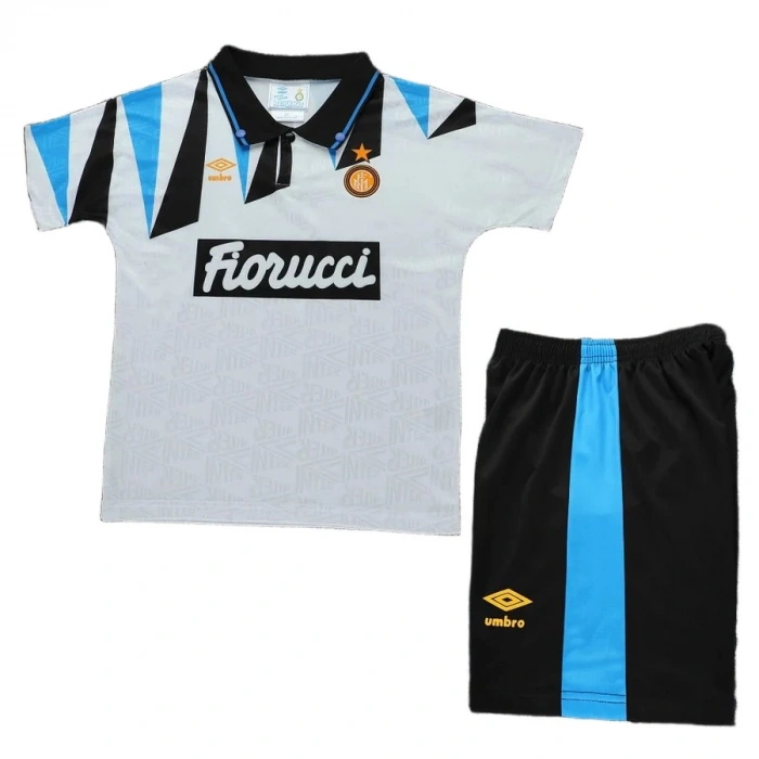 Inter 1992-1993 Retro Çocuk Forma & Şort Seti Away