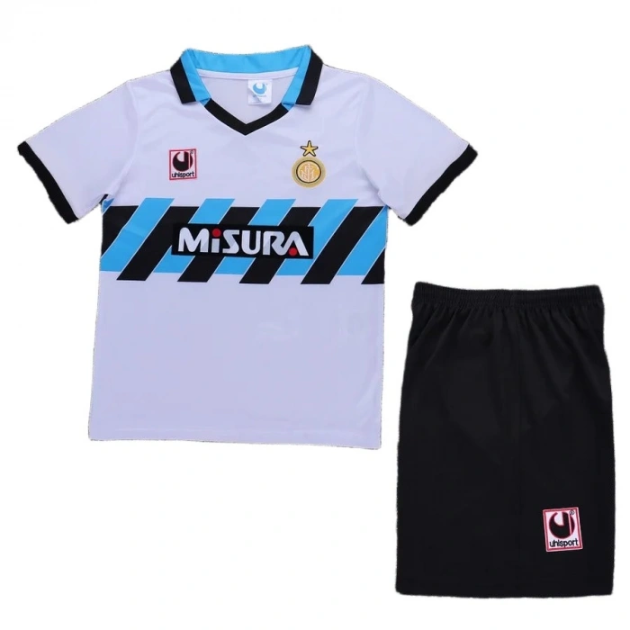 Inter 1990-1991 Retro Çocuk Forma & Şort Seti Away