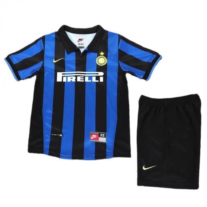 Inter 1998-1999 Retro Çocuk Forma & Şort Seti Home