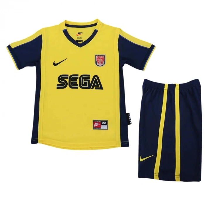 Arsenal 2000-2001 Retro Çocuk Forma & Şort Seti Away