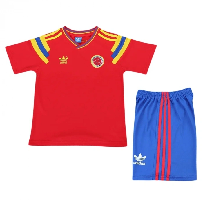 Kolombiya 1990 Retro Çocuk Forma & Şort Seti Away
